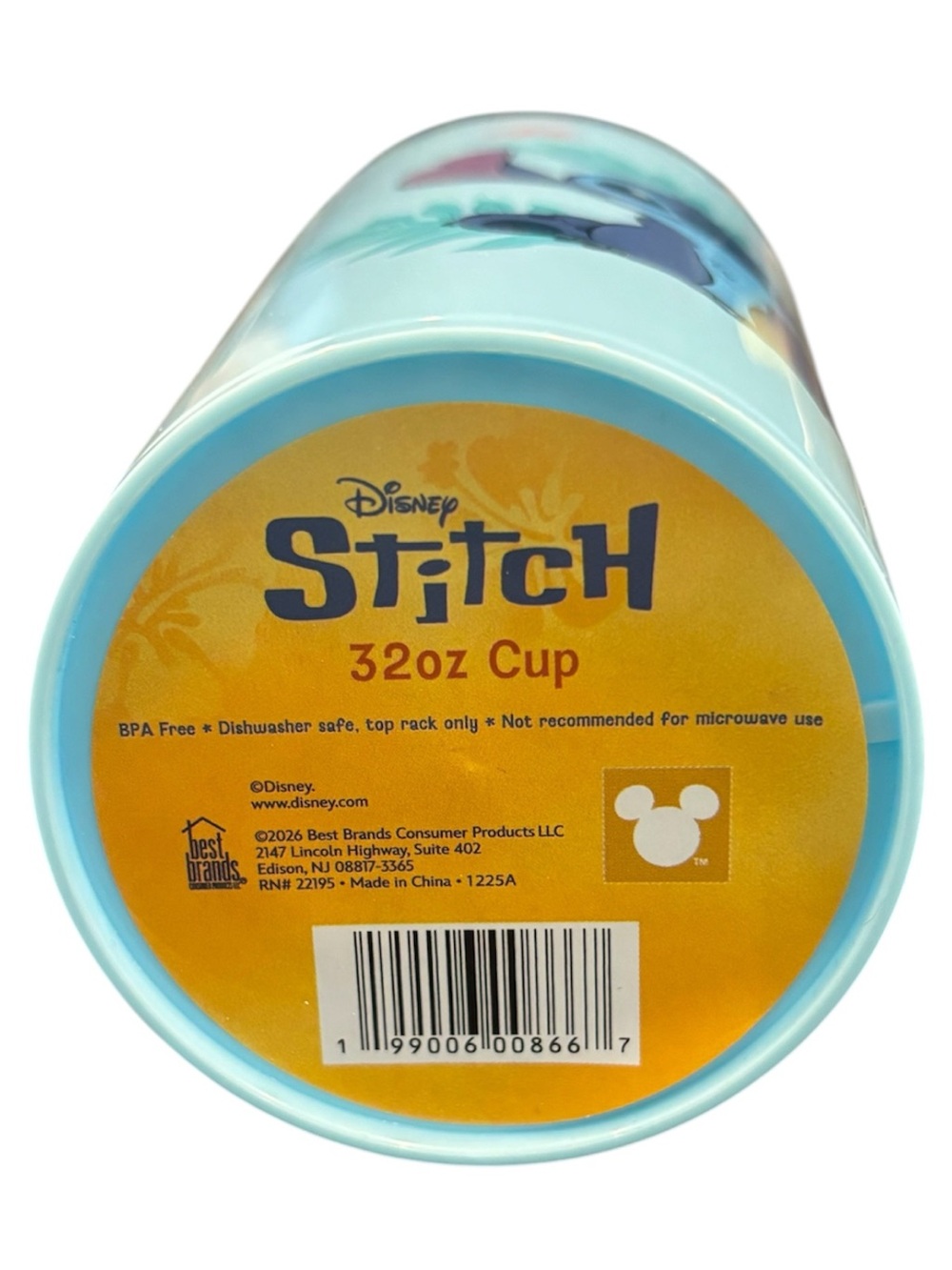 Disney’s Stitch Floral Blue 32oz Cup NEW - Picture 4 of 4